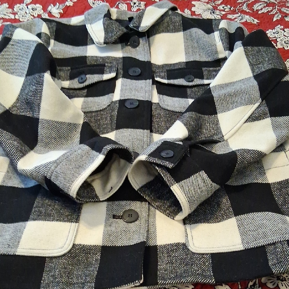 Talbots Black And White Jacket NWOT